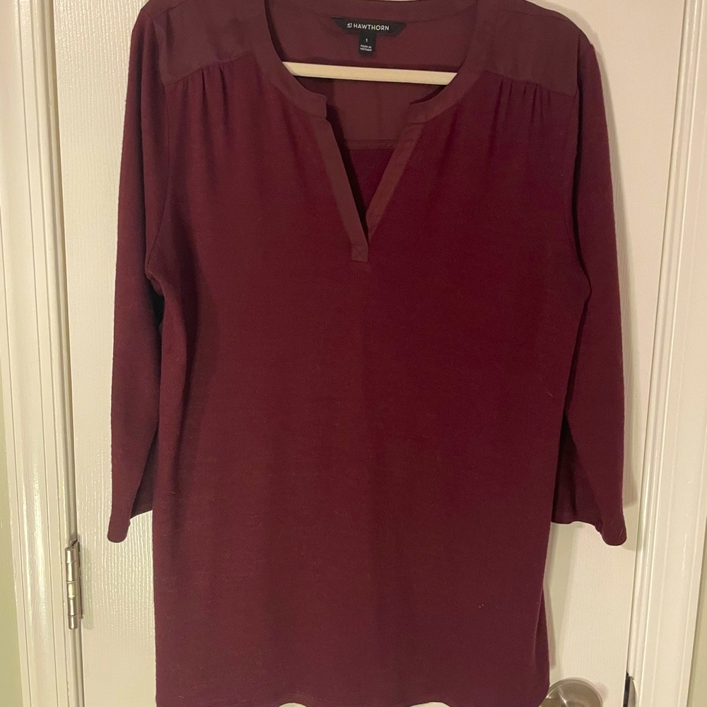 41 Hawthorn Tulla Mixed Material Knit Top